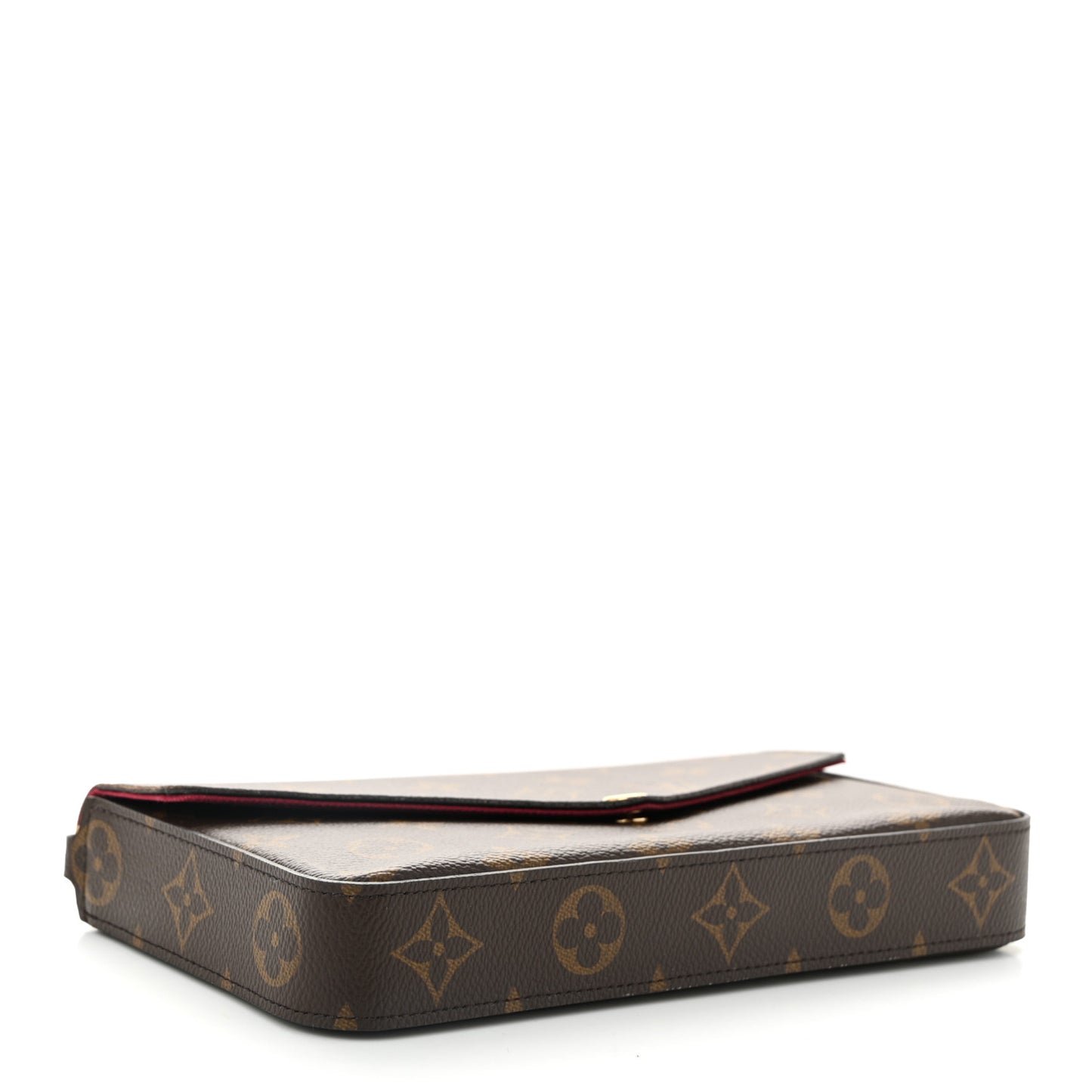 Monogram Pochette Felicie Chain Wallet Fuchsia