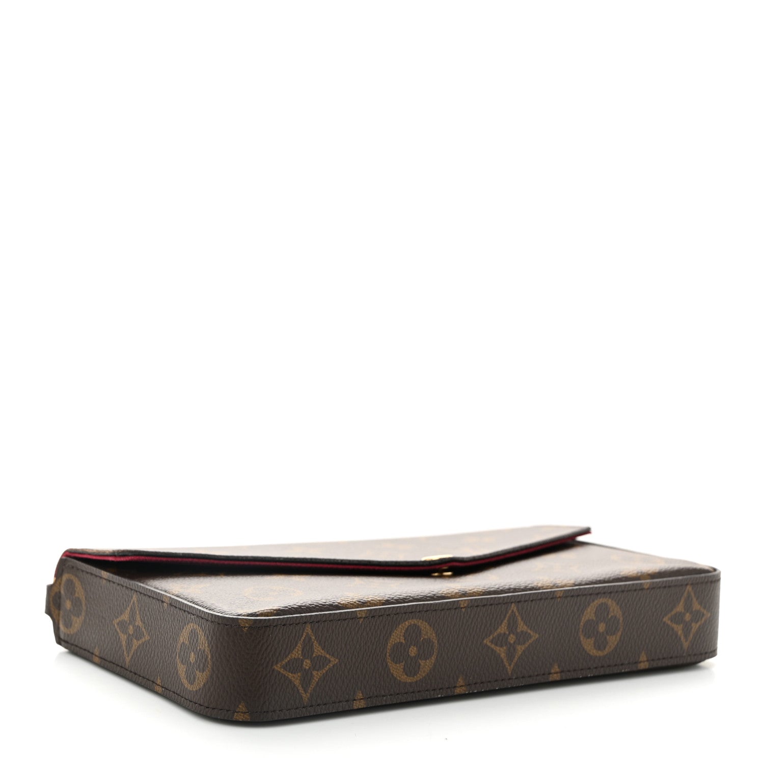 Louis Vuitton Monogram Pochette Felicie Chain Wallet Fuchsia 5 of 12