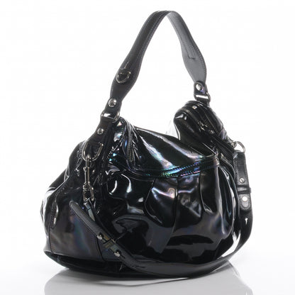 Gucci Iridescent Patent Icon Bit Medium Bag Black 3 of 7