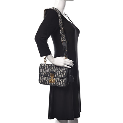 Christian Dior Oblique DiorAddict Flap Bag Navy Blue 2 of 16