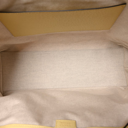Gucci Monogram Jumbo GG Textured Dollar Calfskin Medium Ophidia Shopping Tote Beige Yellow 6 of 10