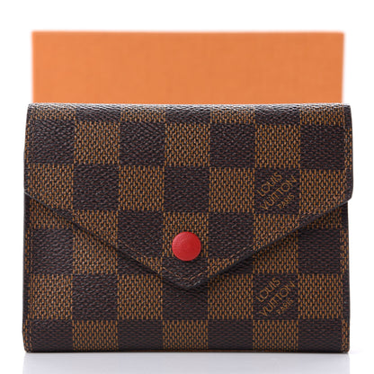 Louis Vuitton Damier Ebene Victorine Wallet Red 12 of 12