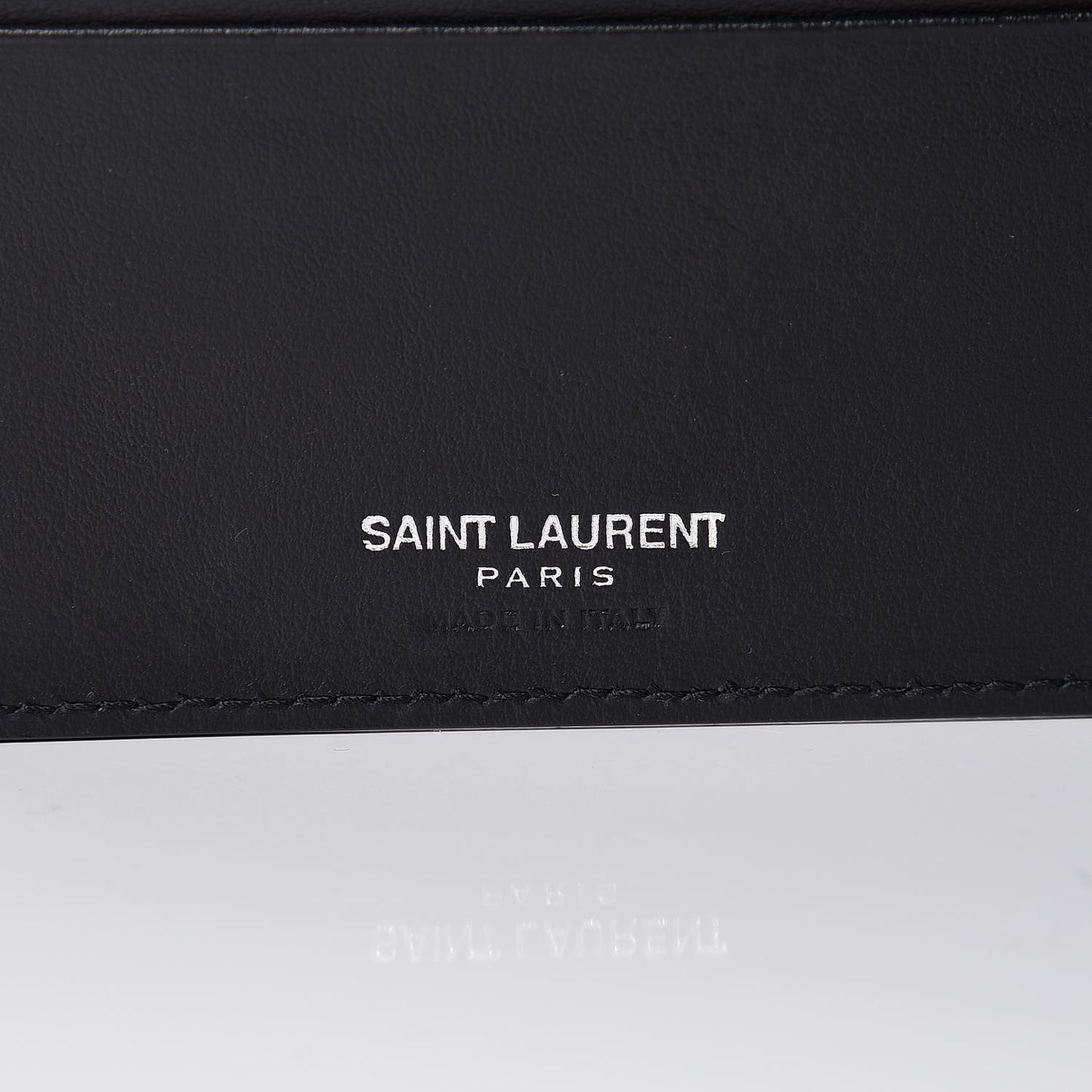 Calfskin Patch Bifold Wallet Black