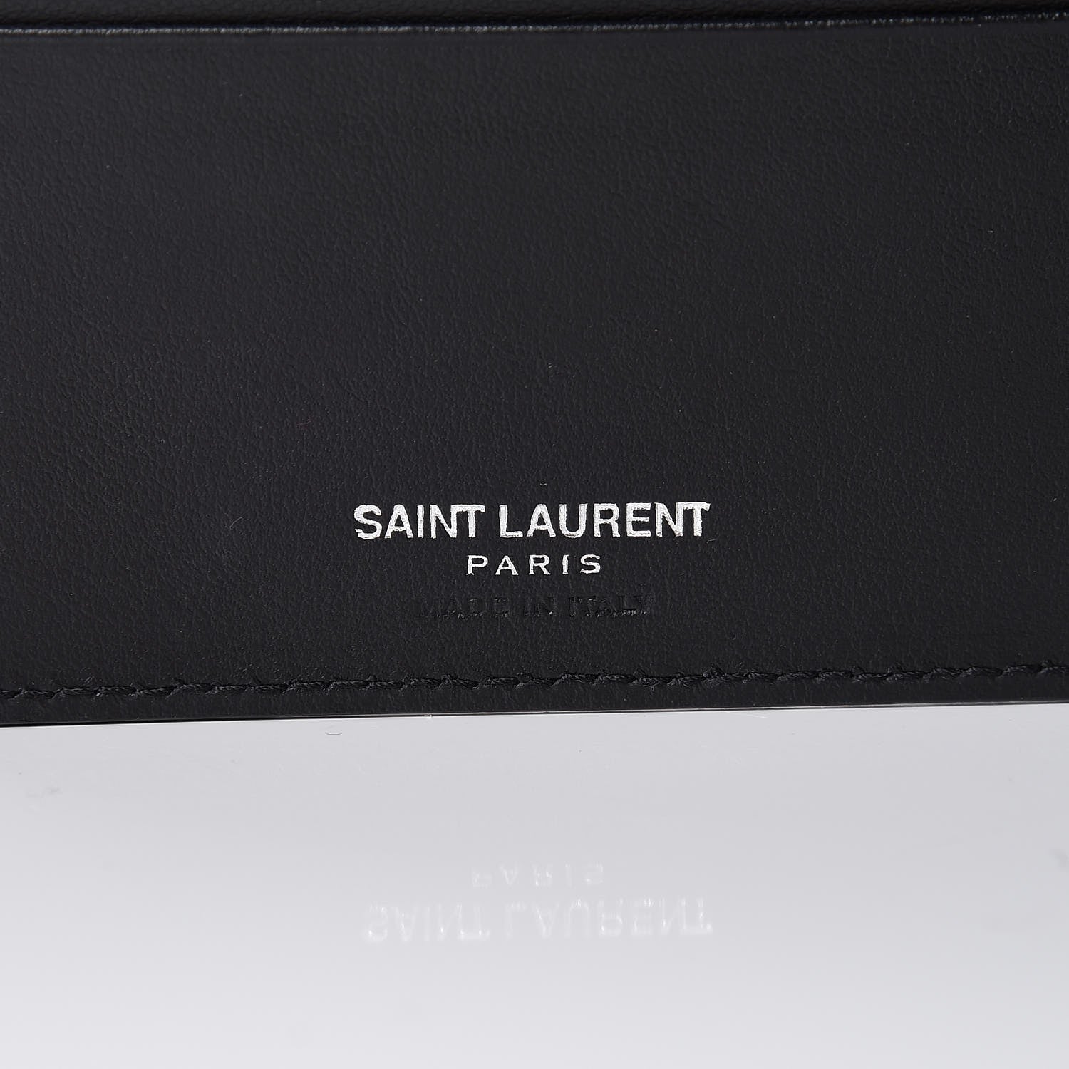 Saint Laurent Calfskin Patch Bifold Wallet Black 6 of 7