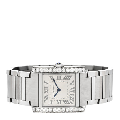 Cartier Stainless Steel Diamond Bezel 28mm Tank Francaise Quartz Watch 2 of 5