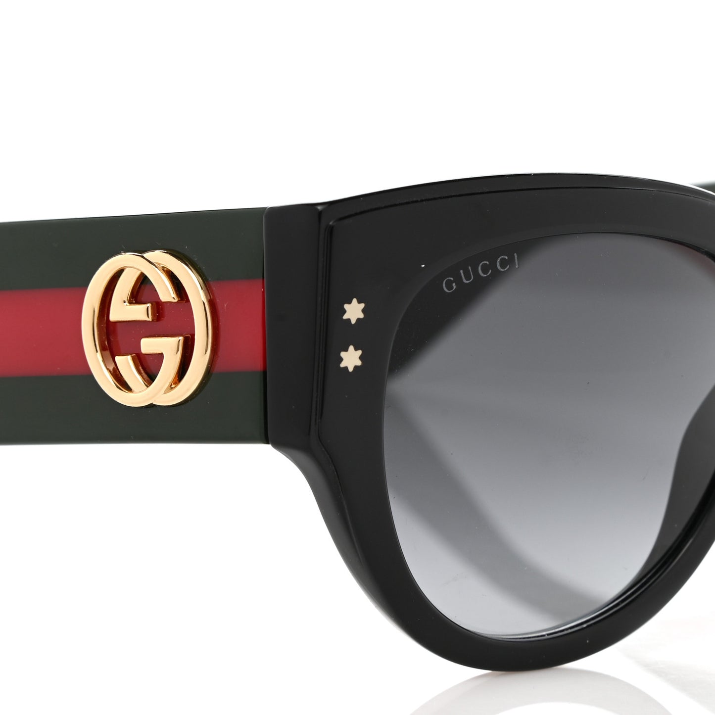 Acetate Oversized Rectangle Frame Web Sunglasses GG3864/S Black