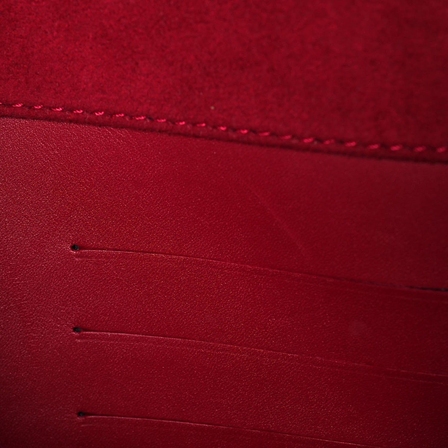 Louis Vuitton Calfskin Chain Louise MM Red 11 of 12