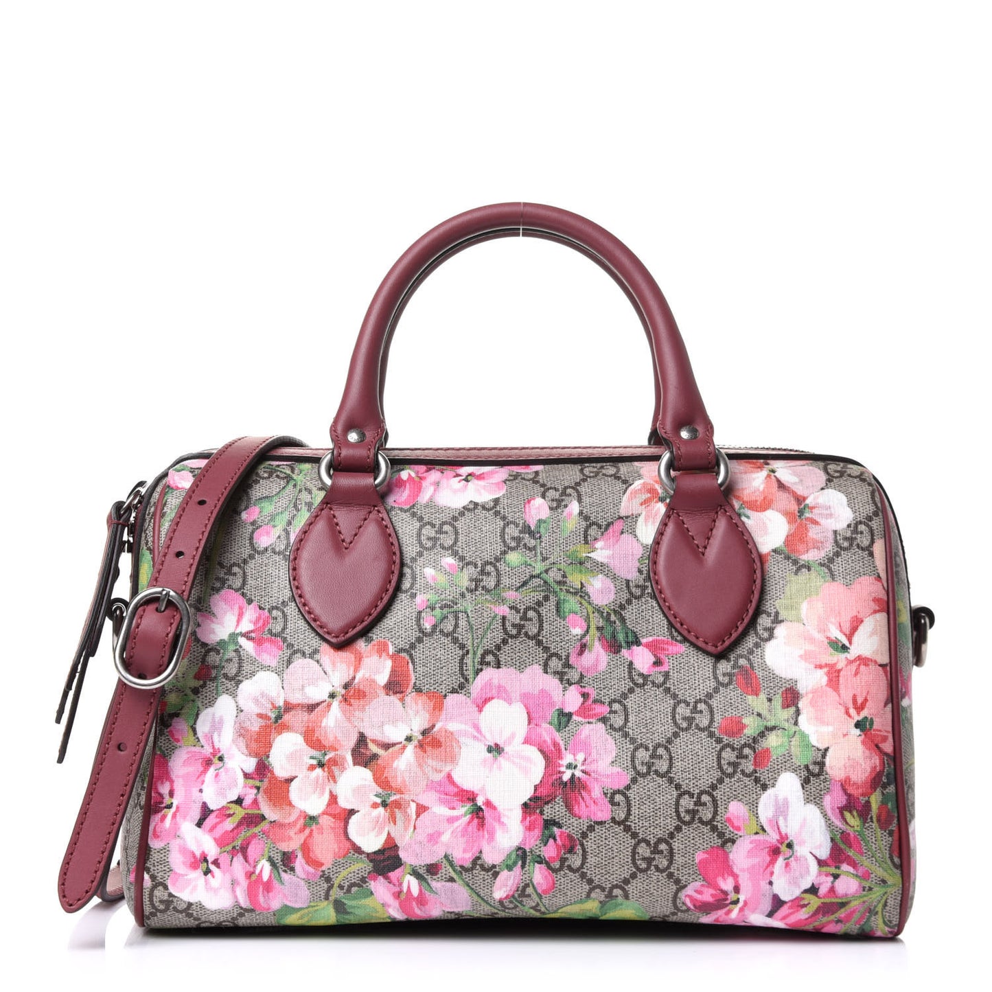GG Supreme Monogram Blooms Small Boston Beige Multicolor Dry Rose