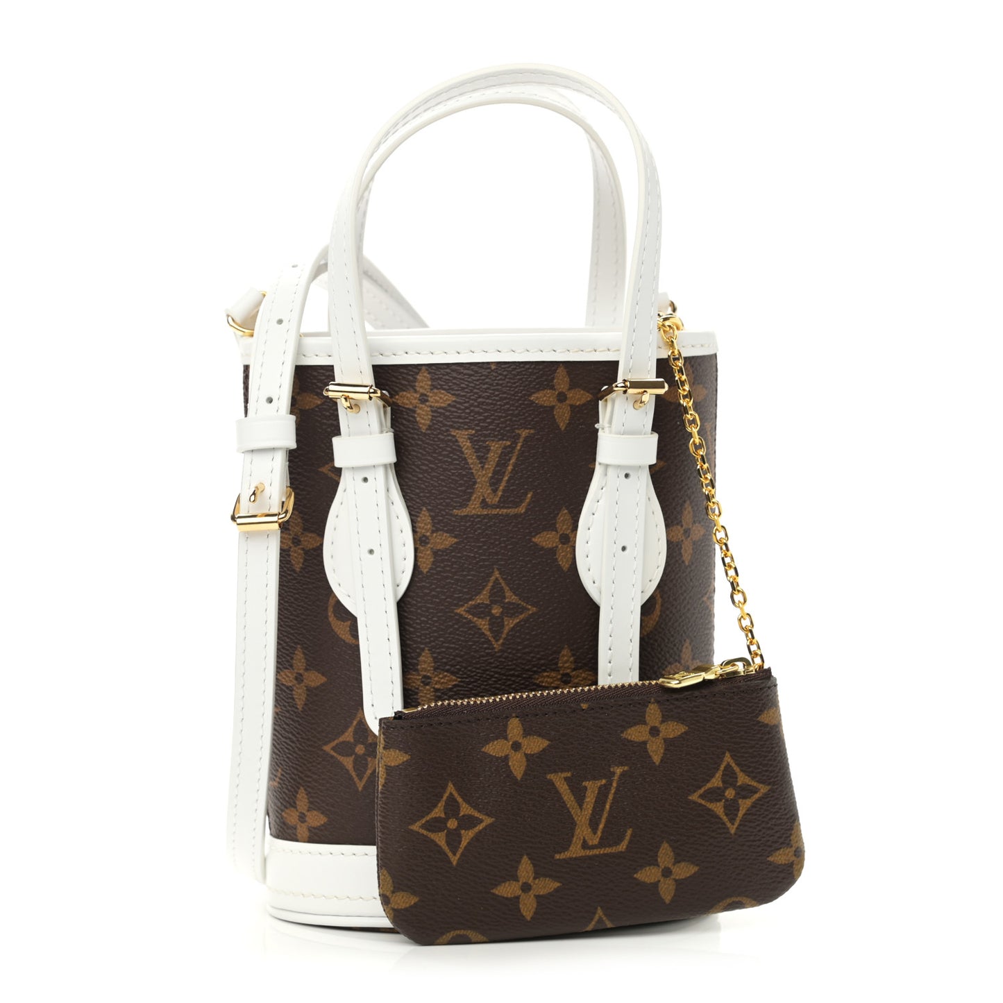 Monogram LV Match Nano Bucket Bag White