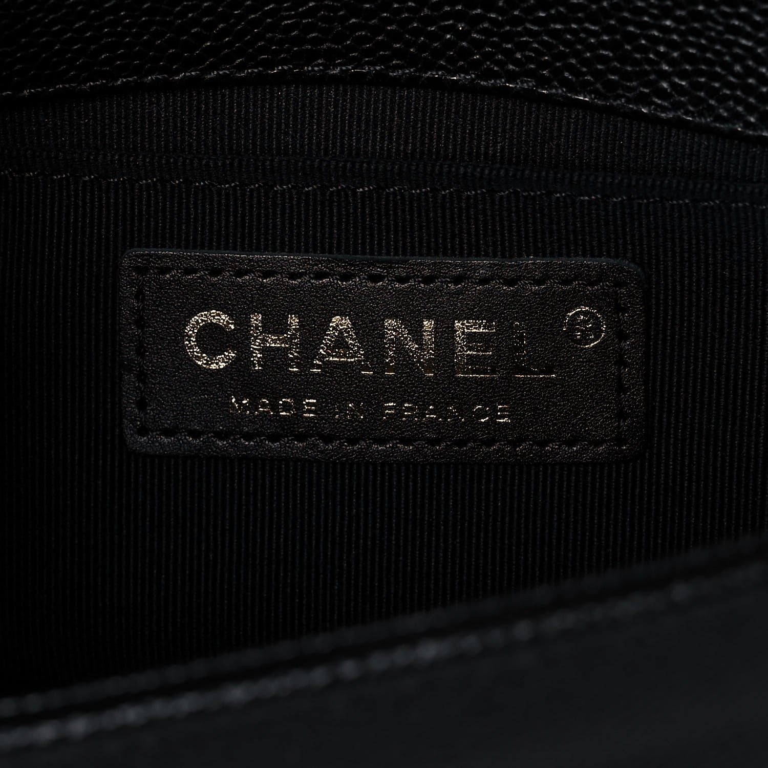 Chanel Caviar Chevron Quilted Small Boy Flap Black 6 of 13