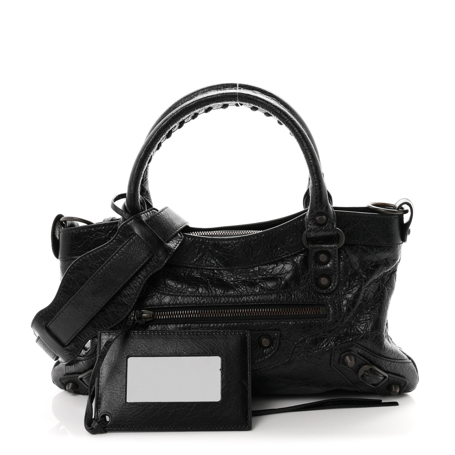 Balenciaga Agneau Arena Classic Hardware Le City First Bag Black 3 of 11