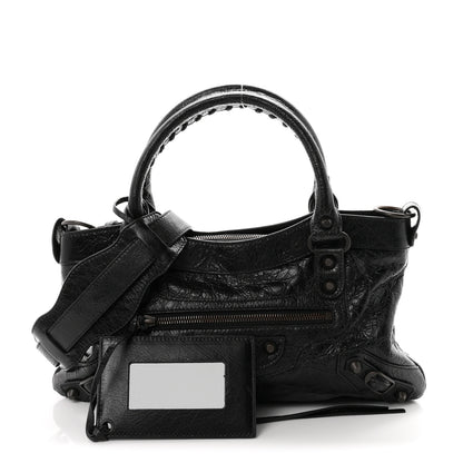 Balenciaga Agneau Arena Classic Hardware Le City First Bag Black 3 of 11