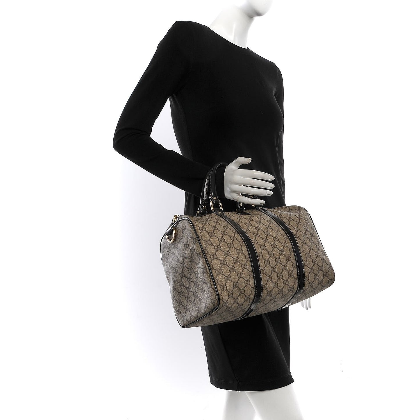 GG Plus Monogram Medium Joy Boston Dark Brown