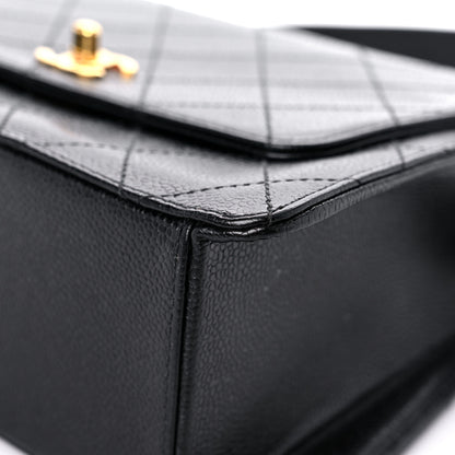 Chanel Caviar Stitched Shoulder Flap Bag Black 9 of 14