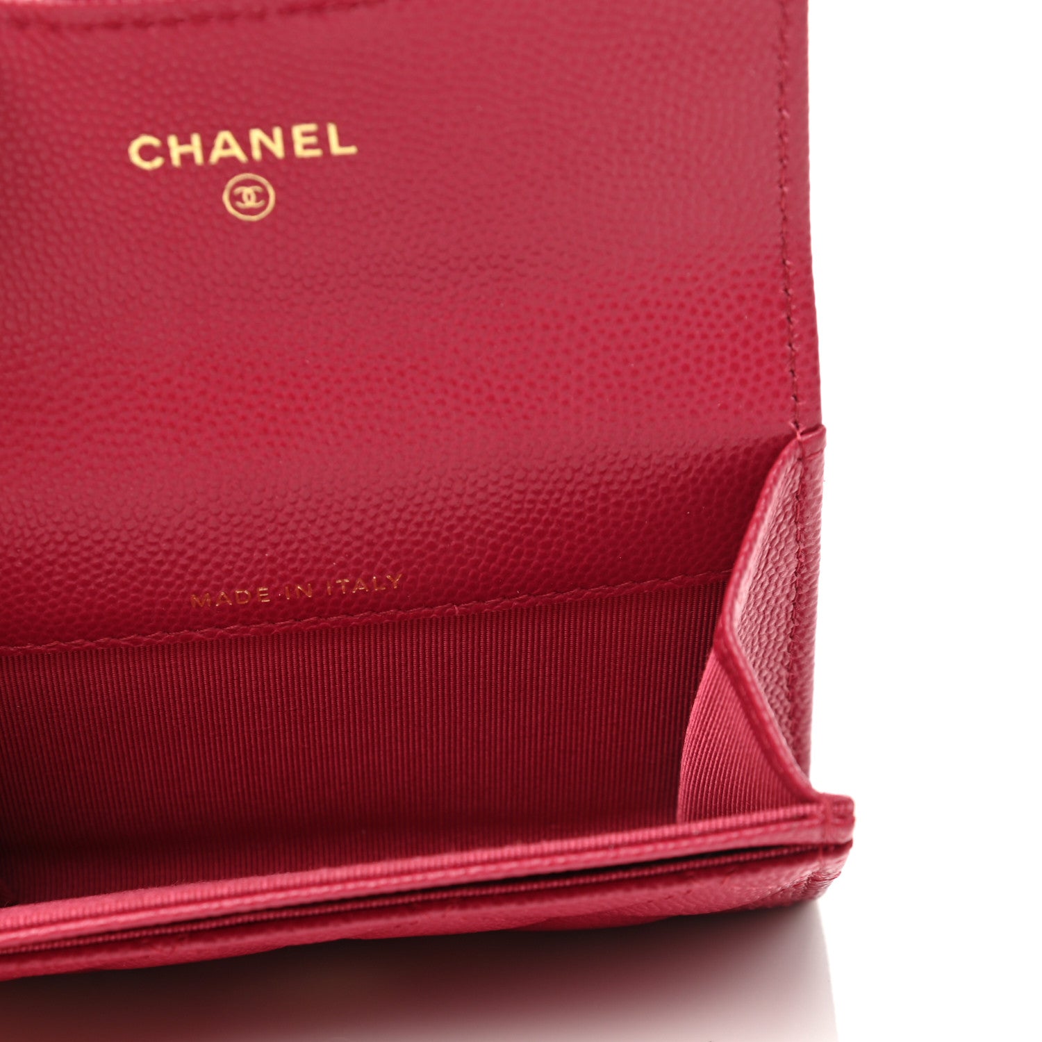Chanel Caviar Quilted Flap Card Holder Wallet Dark Pink 5 of 9