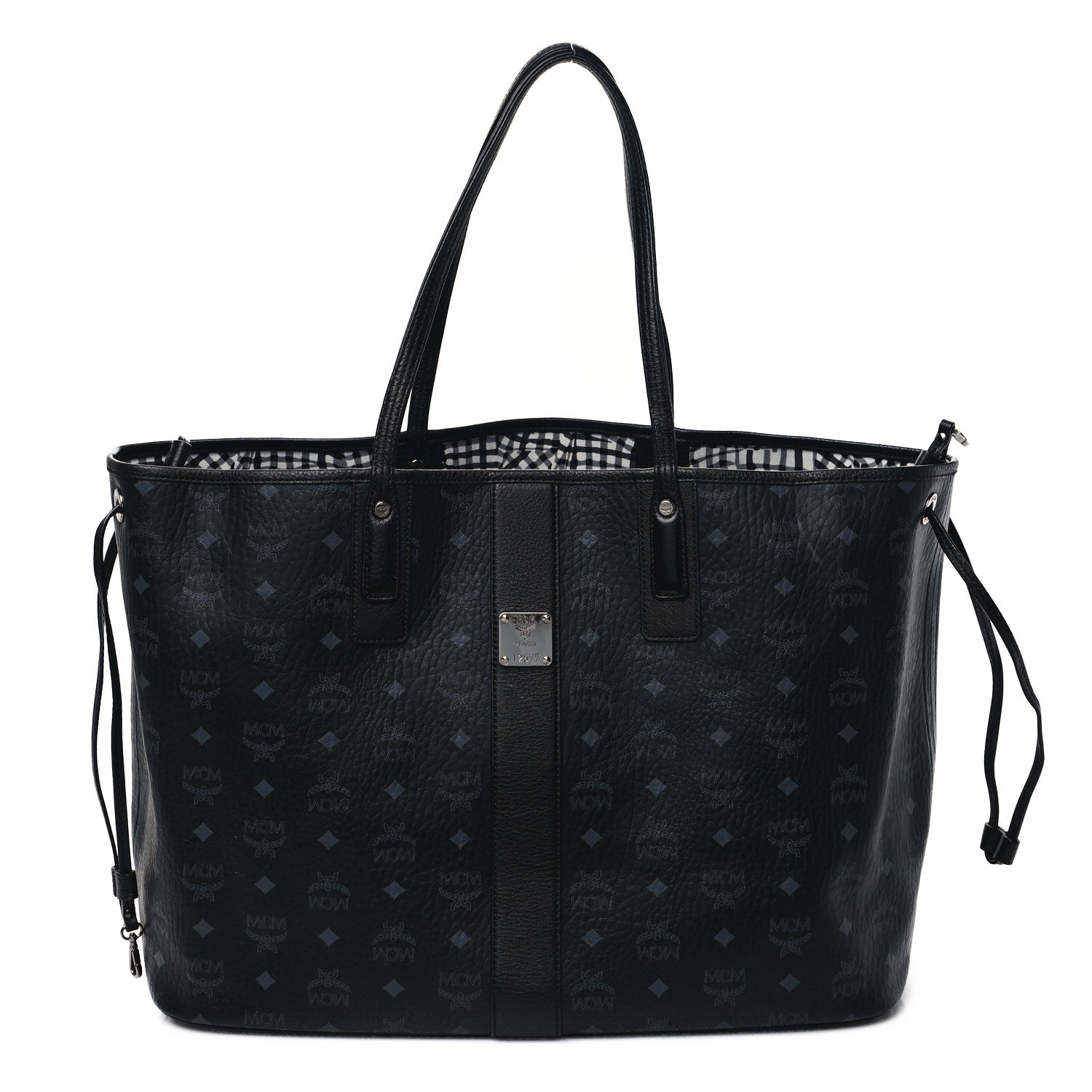 MCM Visetos Large Liz Reversible Shopper Tote Black 1 of 17