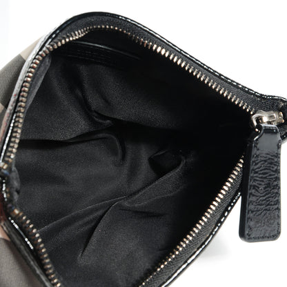 Burberry Patent Beat Check Cosmetic Case Black 5 of 8