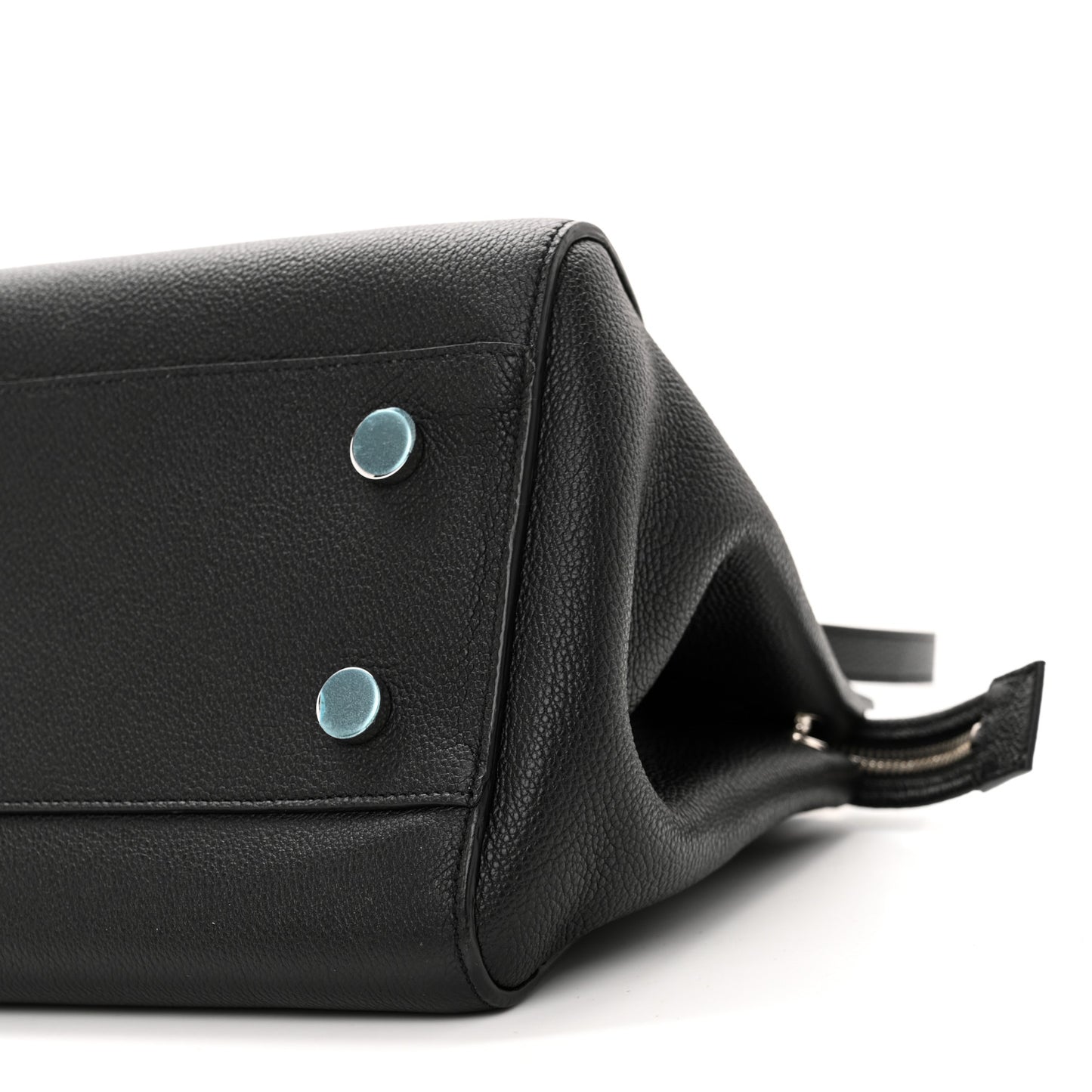 Grained Calfskin Small Cabas Rive Gauche Black