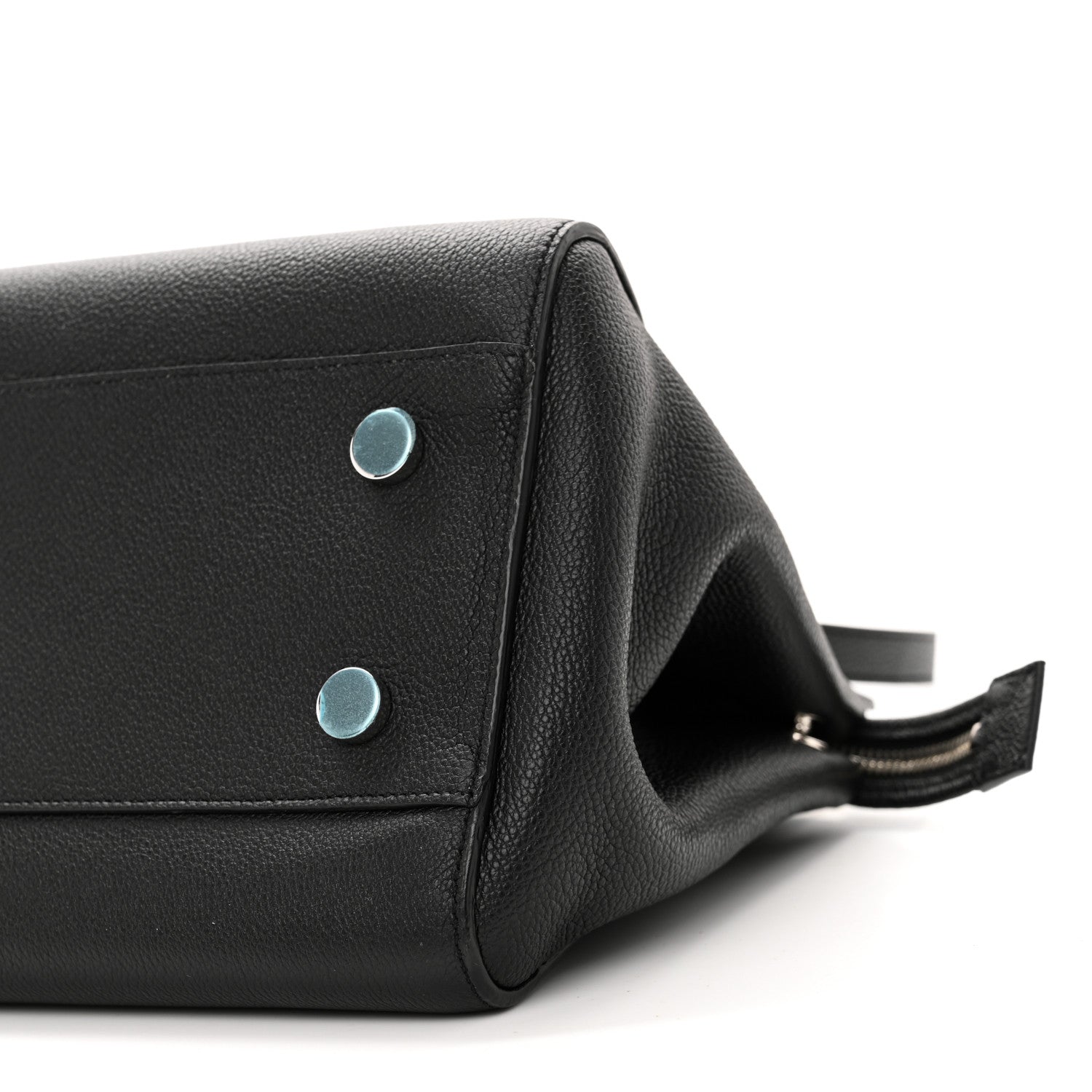Saint Laurent Grained Calfskin Small Cabas Rive Gauche Black 9 of 9
