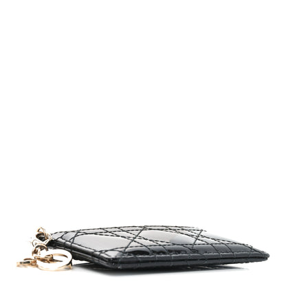 Christian Dior Patent Cannage Lady Dior Card Holder Black 4 of 7