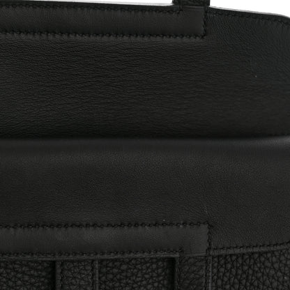 Hermes Taurillon Clemence Halzan 25 Black 12 of 13