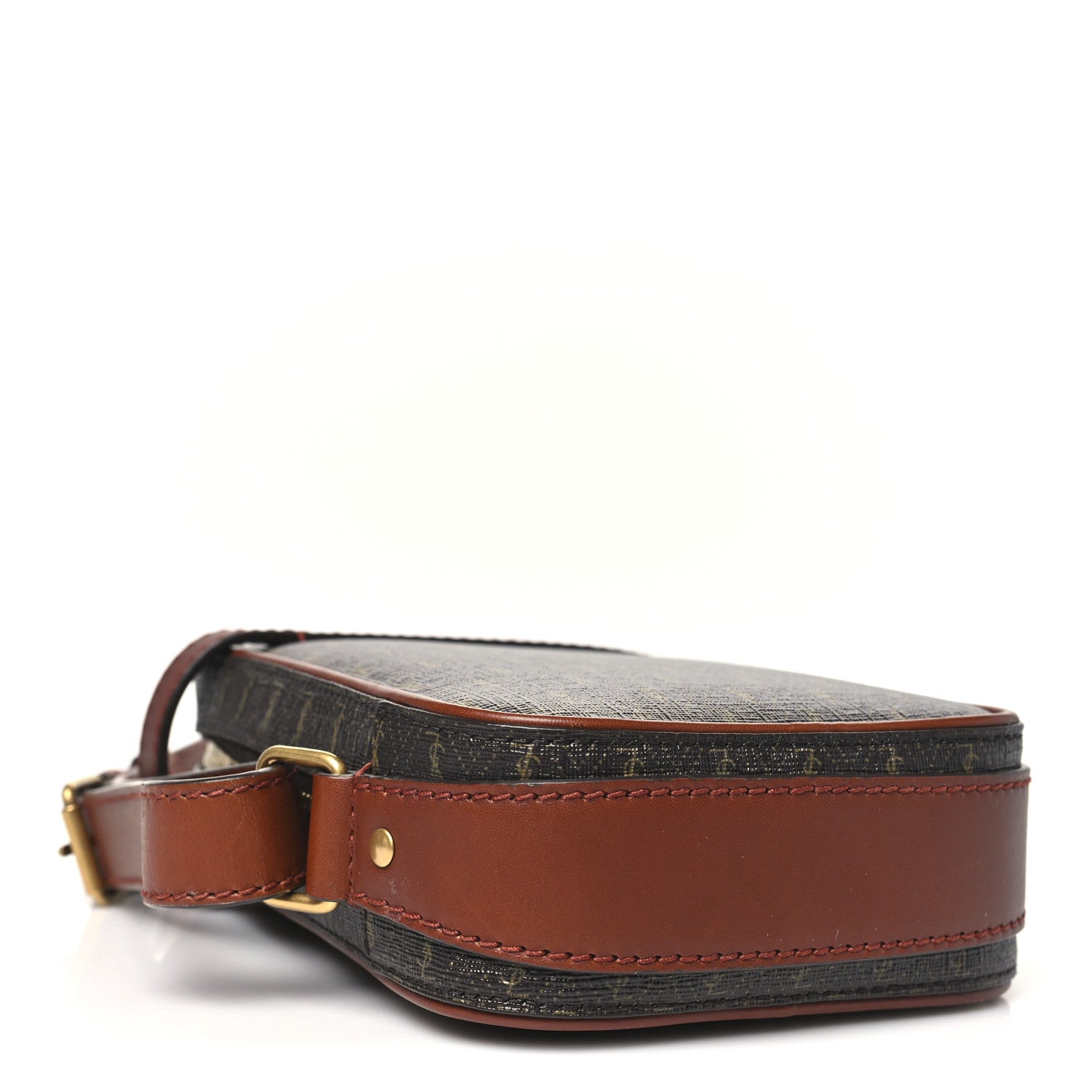 Saint Laurent Canvas Smooth Calfskin Le Monogramme Crossbody Pouch Chestnut 4 of 10