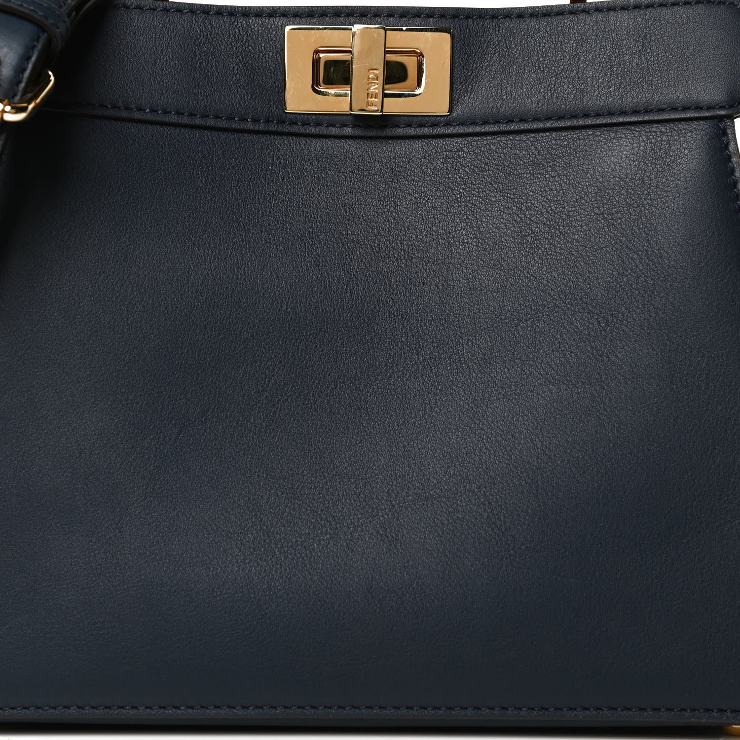 Fendi Vitello Seta Nappa Bi-Color Small Peekaboo I SEE U Satchel Midnight Light Rose Sand 6 of 11