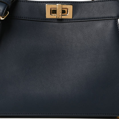 Fendi Vitello Seta Nappa Bi-Color Small Peekaboo I SEE U Satchel Midnight Light Rose Sand 6 of 11