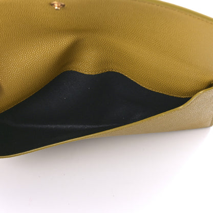 Saint Laurent Grain De Poudre Monogram Uptown Wallet Olive 5 of 12