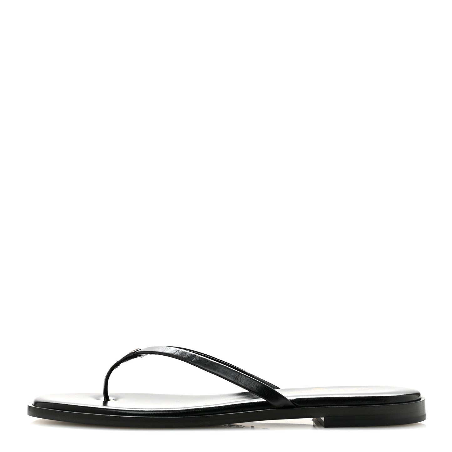 Goatskin CC Times Square Thong Sandals 41 Black