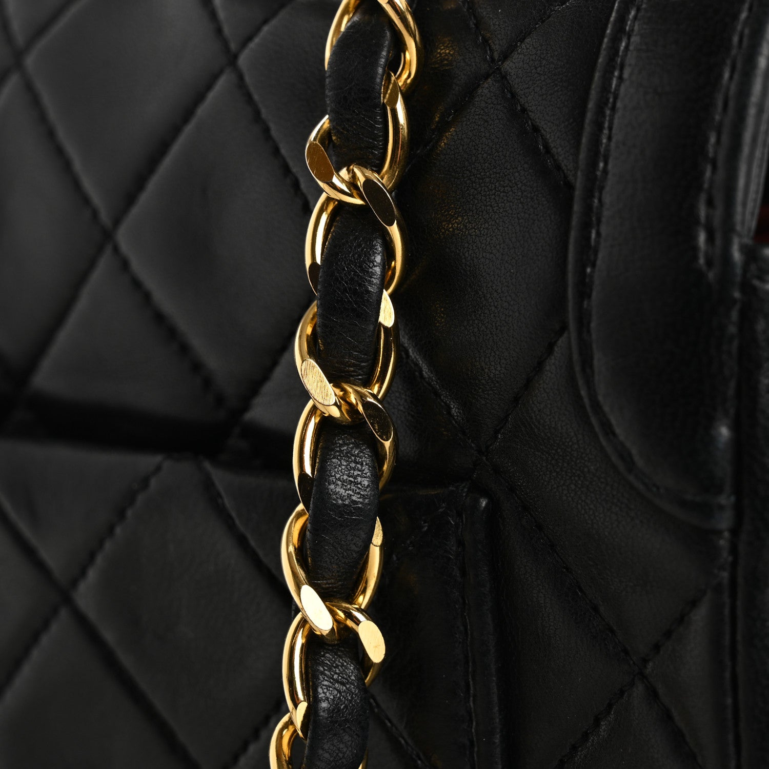 Chanel Lambskin Quilted Medium Single Flap Black 15 of 17