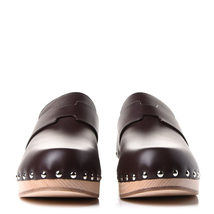 Hermes Calfskin Calya Mules 39 Cafe 2 of 9
