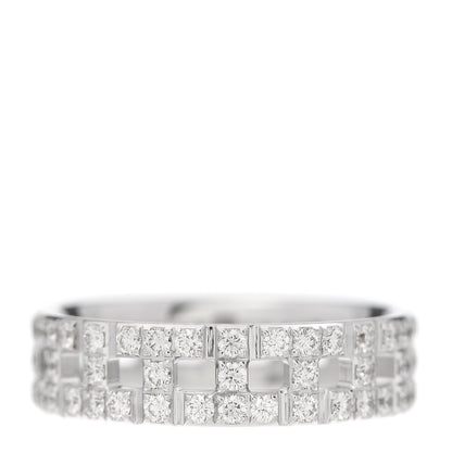 Tiffany 18K White Gold Diamond T True Wide Ring 58 8.5 3 of 5