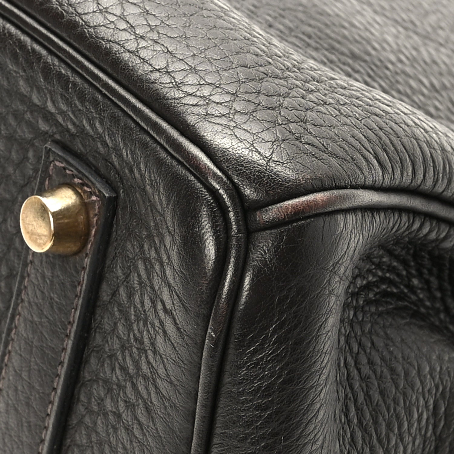 Hermes Taurillon Clemence Birkin 35 Chocolate 11 of 11