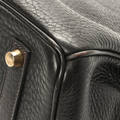 Hermes Taurillon Clemence Birkin 35 Chocolate 11 of 11