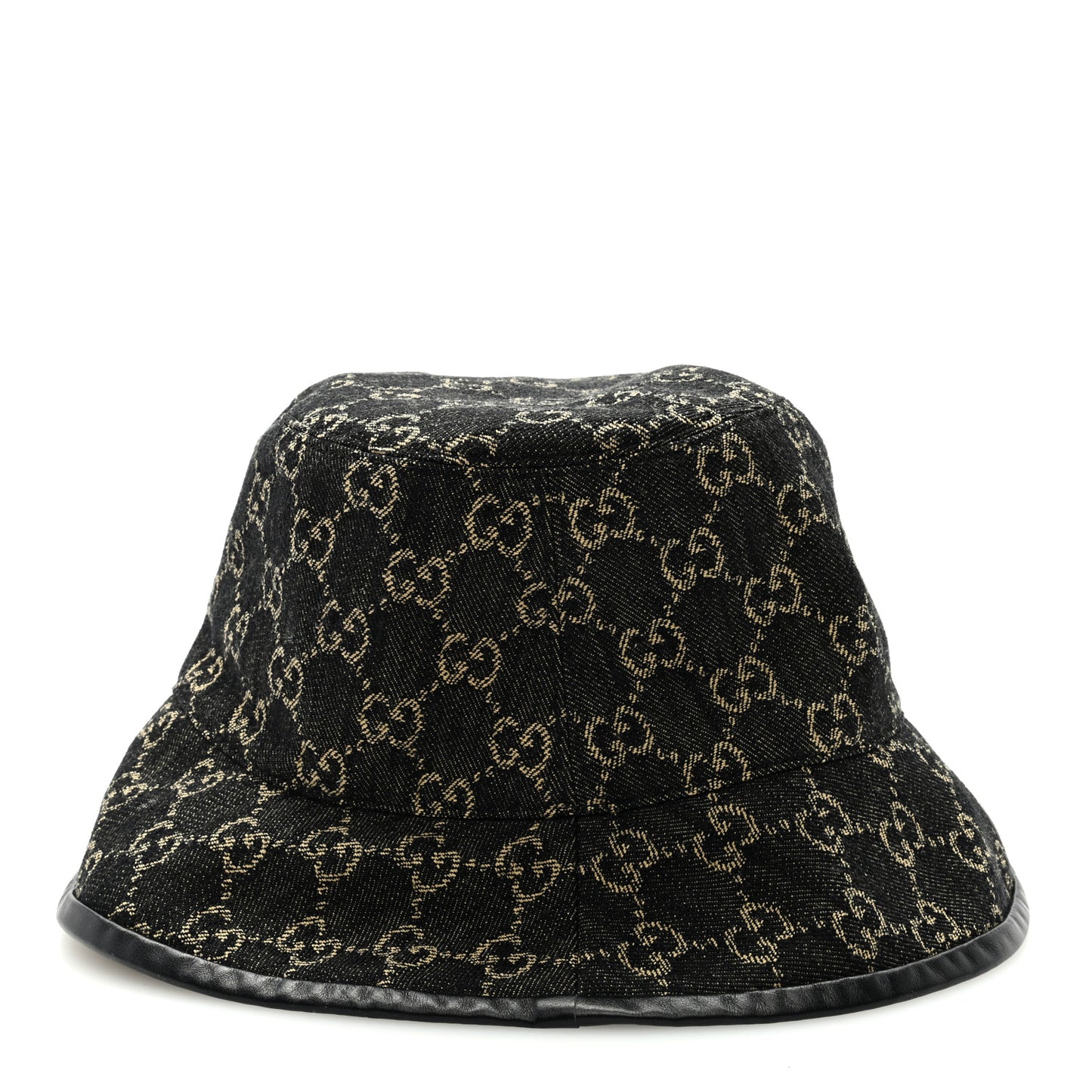 Jacquard Denim GG Monogram Oscar Bucket Hat M Black Ivory