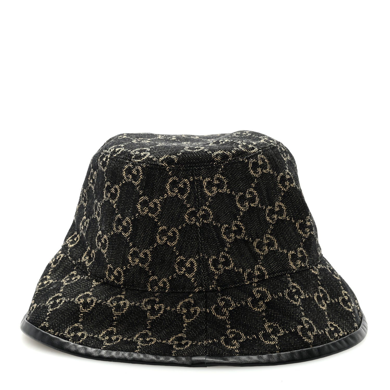 Gucci Jacquard Denim GG Monogram Oscar Bucket Hat M Black Ivory 4 of 7
