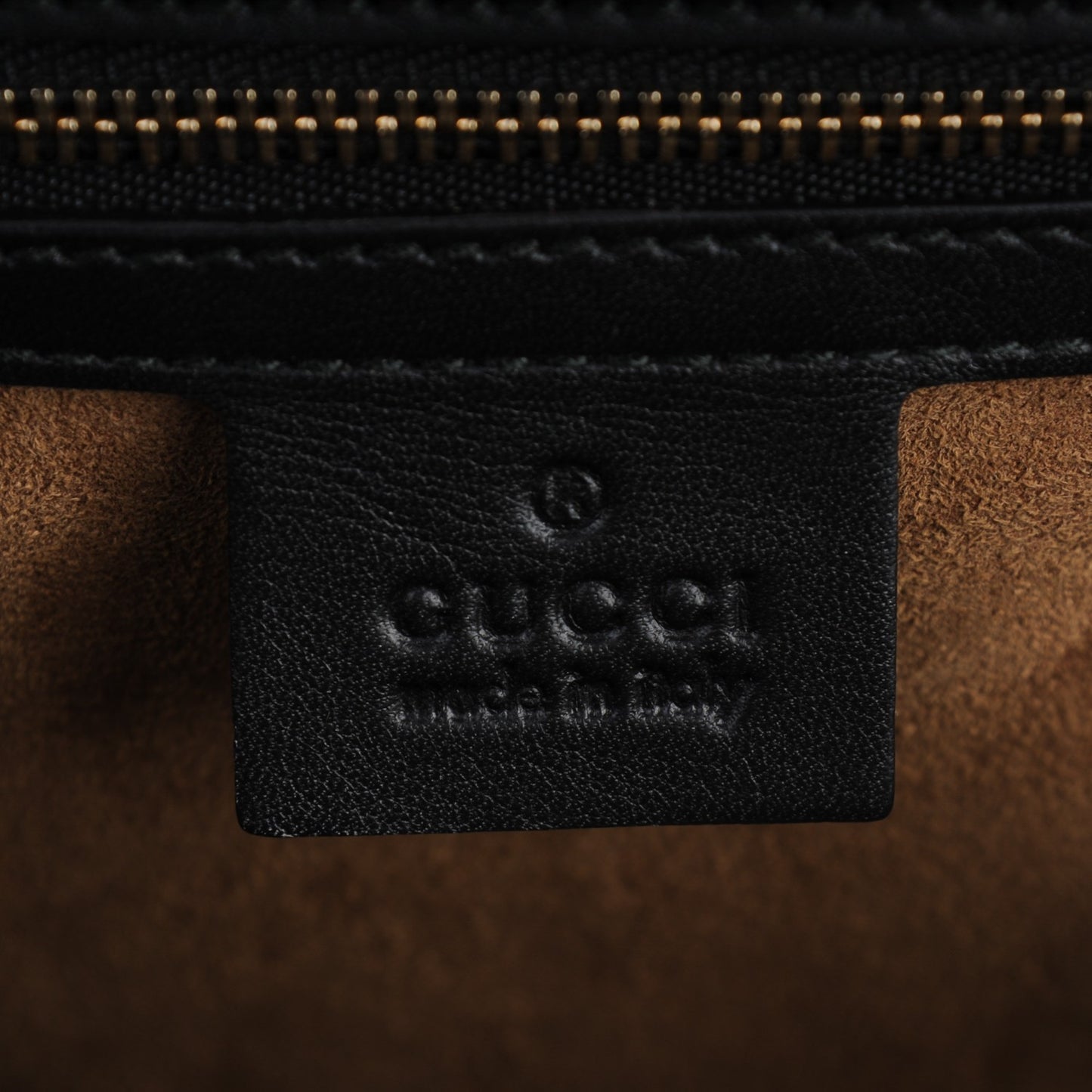 Moon Calfskin Medium Padlock Shoulder Bag Black