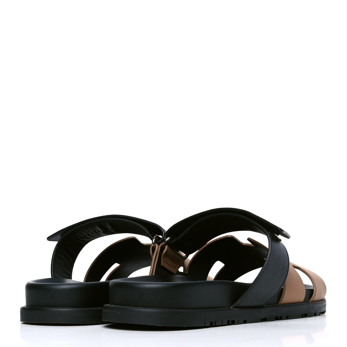 Calfskin Mens Chypre Sandals 41 Naturel Safari Black