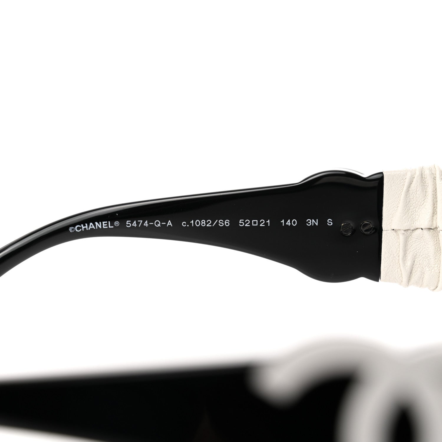 Chanel Acetate Calfskin Square Sunglasses 5474-Q-A Black White 5 of 8