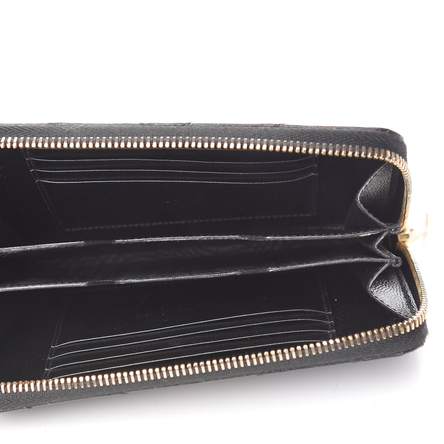 Grain De Poudre Matelasse Chevron Monogram Phone Wallet Black