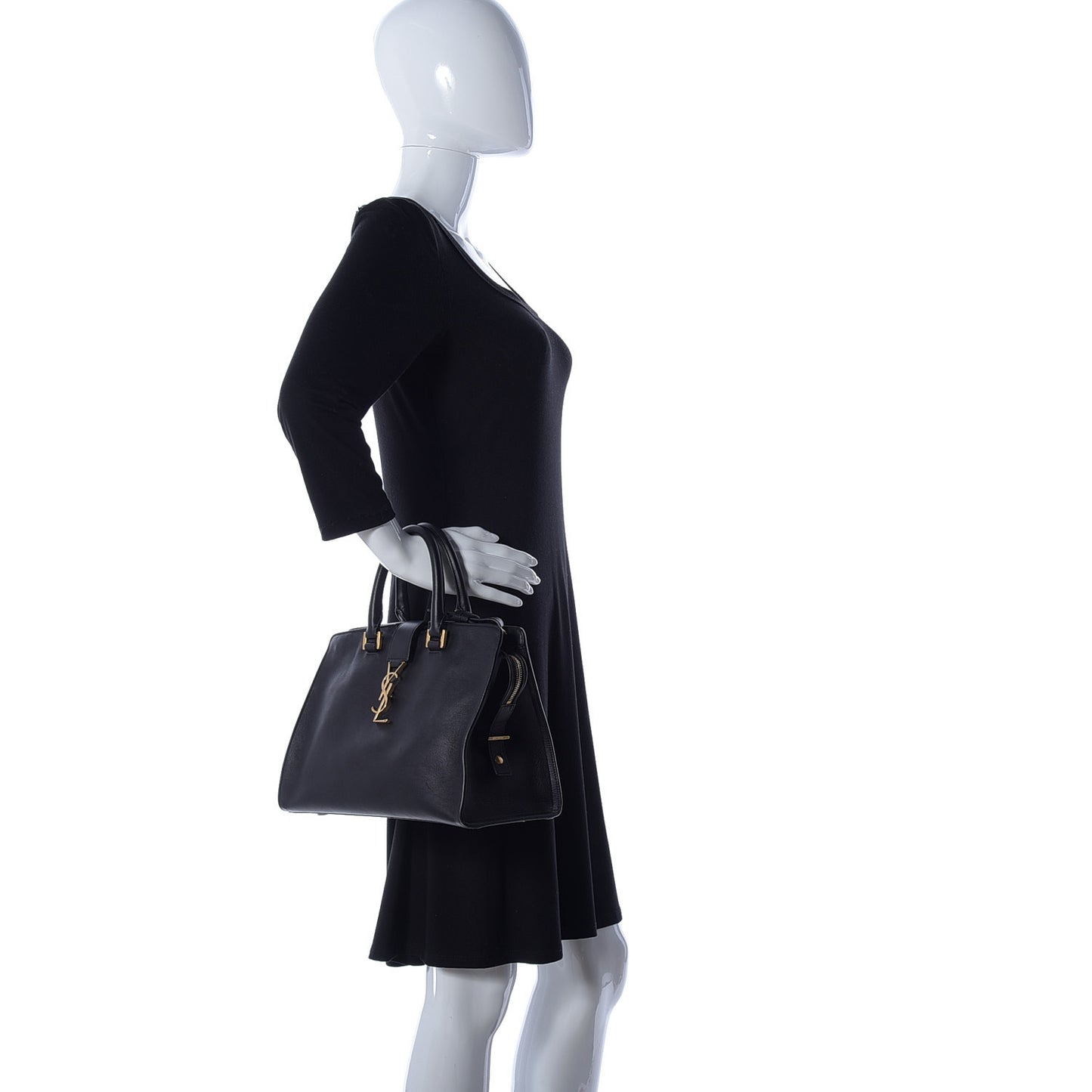 Smooth Calfskin Small Monogram Cabas Black