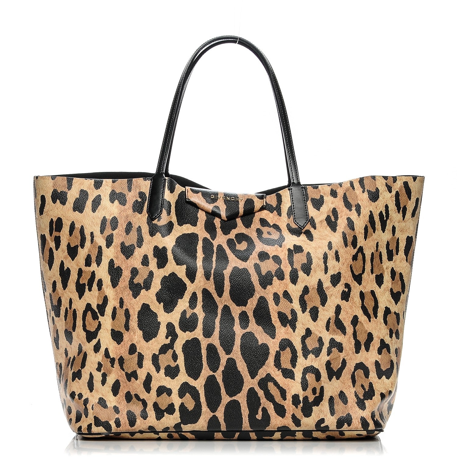 Givenchy Textured Coated Canvas Leopard Print Large Antigona Tote 1 of 10