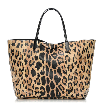 Givenchy Textured Coated Canvas Leopard Print Large Antigona Tote 1 of 10