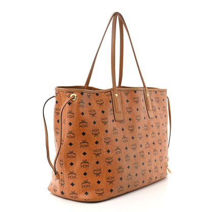 MCM Visetos Large Liz Reversible Shopper Tote Cognac 4 of 24