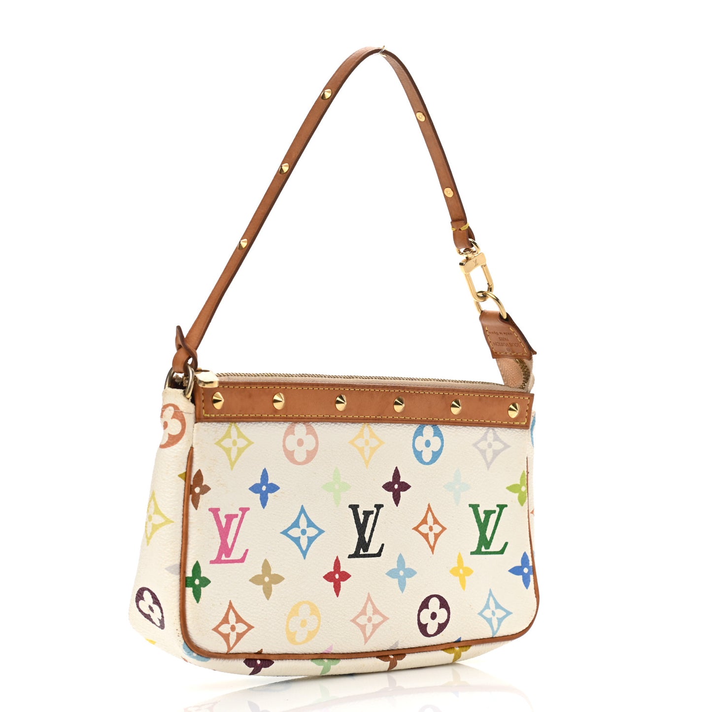 Monogram Multicolor Pochette Accessories White