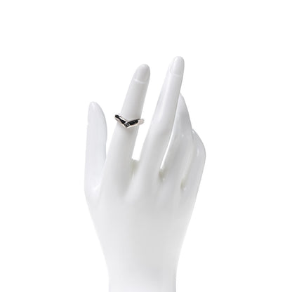 Cartier 18K White Gold Diamond Solitaire V Band Ring 49 4.75 2 of 4