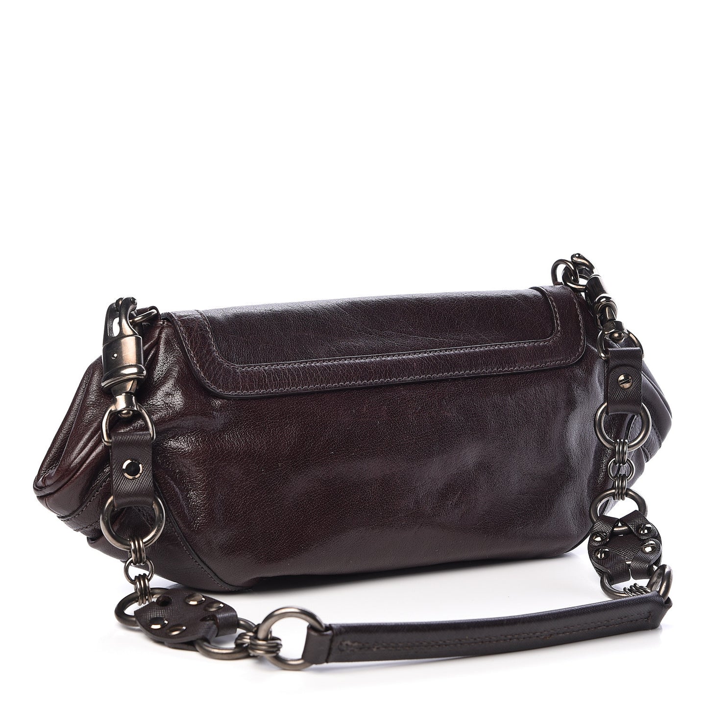 Vitello Shine Shoulder Bag Brown