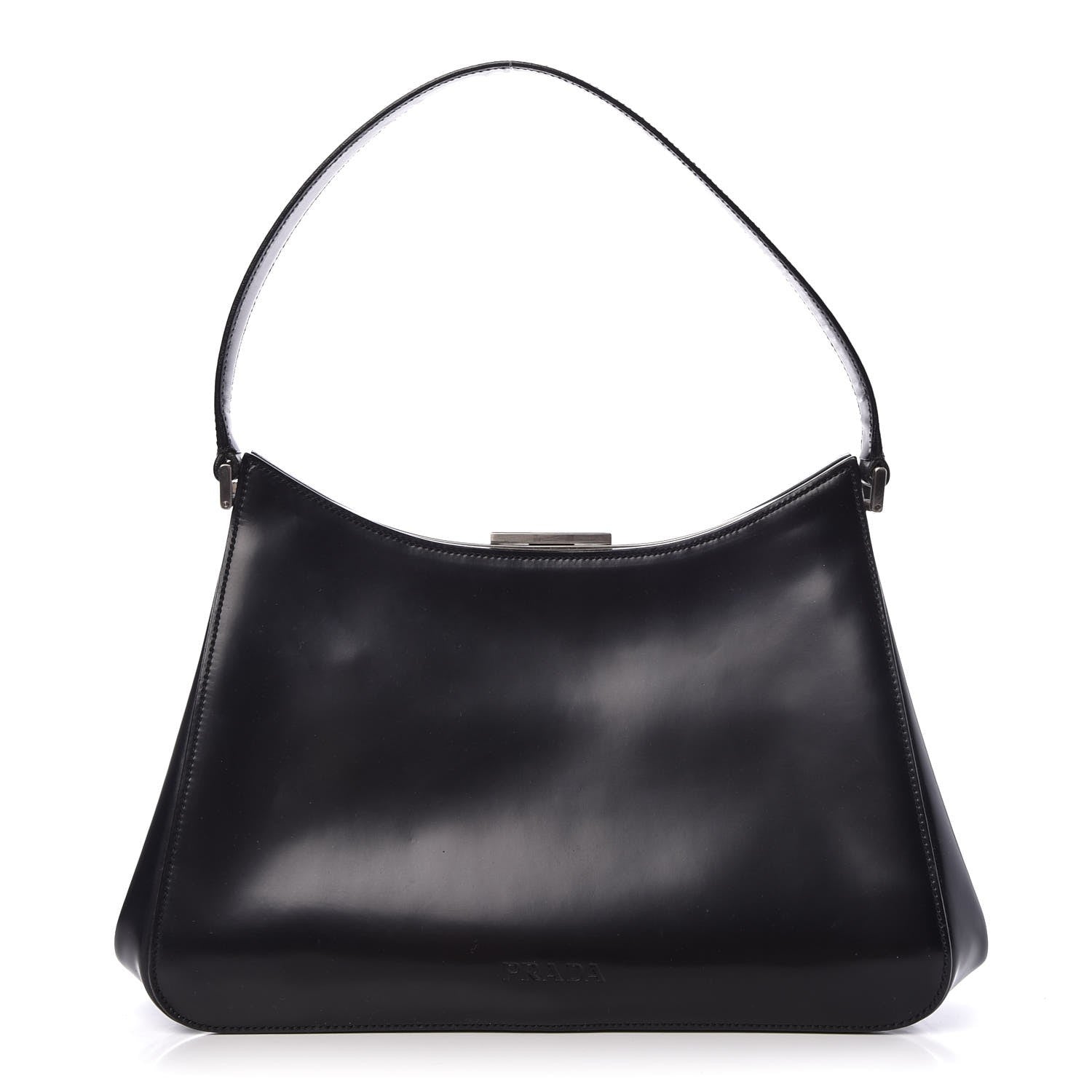 Prada Spazzolato Cern Shoulder Bag Black 1 of 6