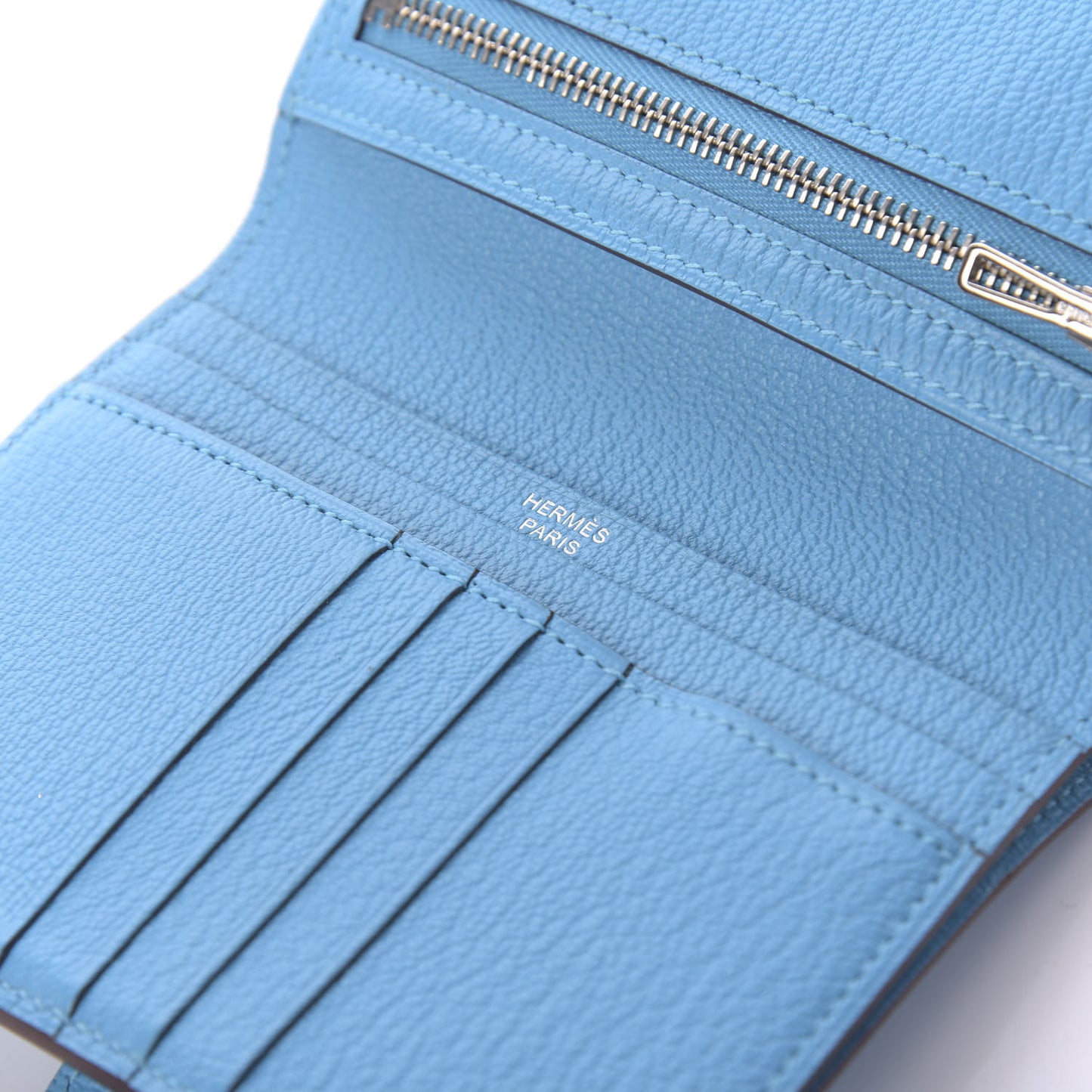 Chevre Mysore Bearn Compact Wallet Celeste